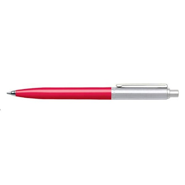 Sheaffer Ball Point Pen Office Writing Stationery Pink Resin Bar Chrome Cap