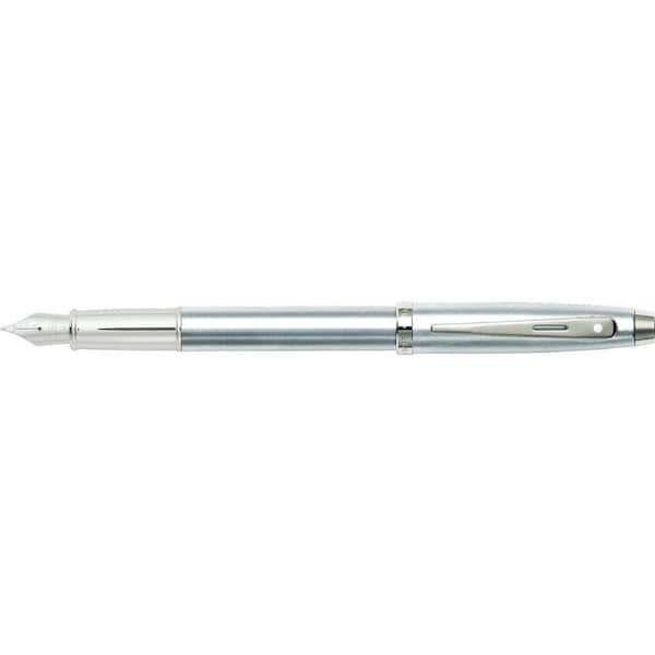 Sheaffer 100 Fountain Pen Office Writing Stationery Brushed Chrome/Nickel SLV