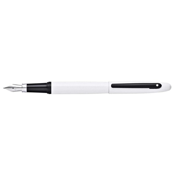 Sheaffer VFM Fountain Pen Writing Stationery Medium Nib White/Black Lacquer