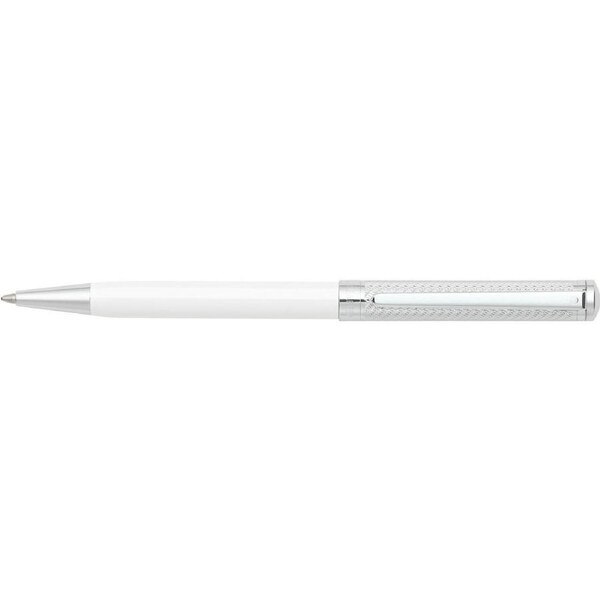 Sheaffer Intensity Writing Ball Point Pen Chrome Plated Trim Spiral Cap White