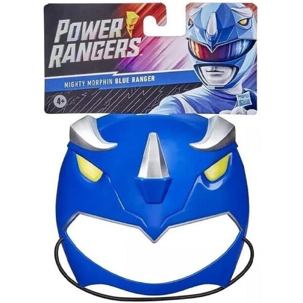 Power Rangers Mighty Morphin Base Blue Ranger Face Mask Elastic Drawstring