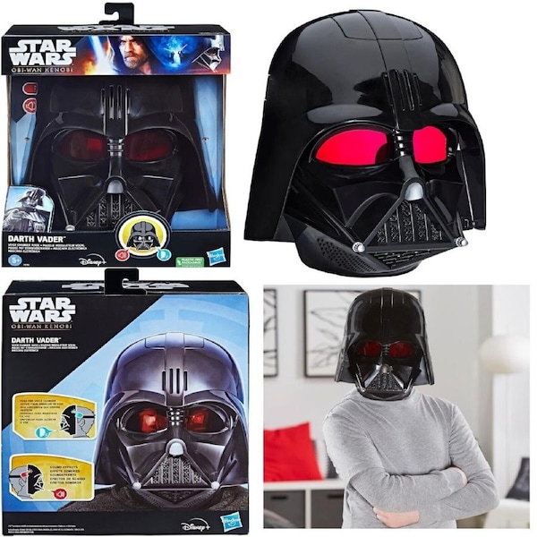Star Wars Darth Vader Feature Face Mask Costume Kids Boys Ages 5+ New Toy Play