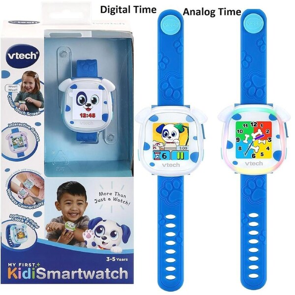 VTech My First KidiSmartwatch Kids Smart Watch Blue Learn Time Digital Game