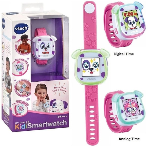 VTech My First KidiSmartwatch Kids Smart Watch Pink Learn Time Digital Game