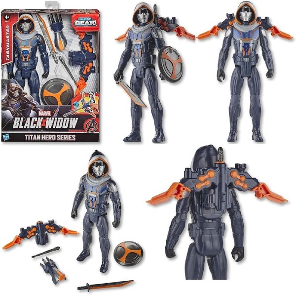 Black Widow Marvel Titan Hero Series Blast Gear 12" Taskmaster Action Figure