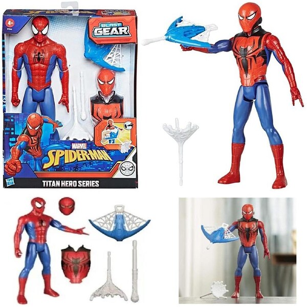 Marvel Spider-Man Titan Hero Series Blast Gear Action Figure Launcher Spiderman