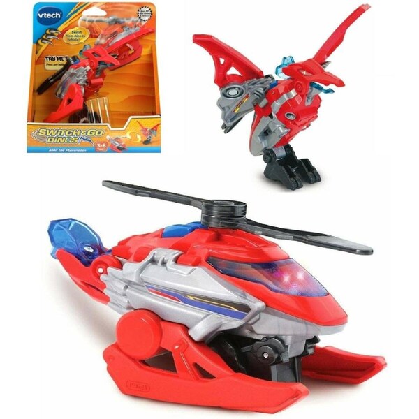 Vtech Switch & Go Dinos-Soar The Pteranodon-Ages 3+ Toy dino Car transformer