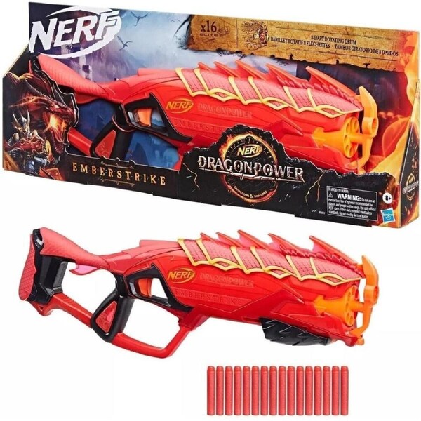 Nerf Dungeons and Dragons DragonPower Emberstrike Blaster Dragon Ages 8+ New Toy