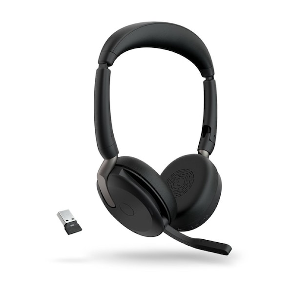 Jabra Evolve2 65 Flex UC Stereo Bluetooth Headset Link380a USB-A Dongle