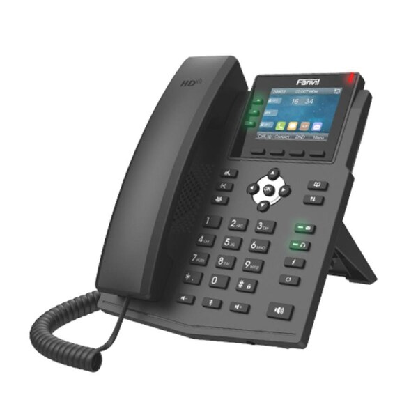 Fanvil X3U Pro Enterprise IP Phone - 2.8' Colour Screen, 3 Lines, No DSS Buttons, Dual Gigabit NIC, HD Audio Quality, 6 SIP Lines, PoE