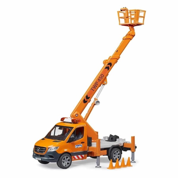 Bruder - MB Sprinter with work platform and Light + Sound Module