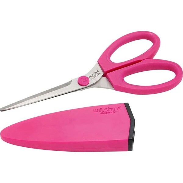 Wiltshire Staysharp Pink Kitchen Scissors Cuts Hard & Soft Foods
