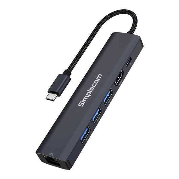 Simplecom CHN560 USB-C SuperSpeed 6-in-1 Multiport Adapter Docking Station