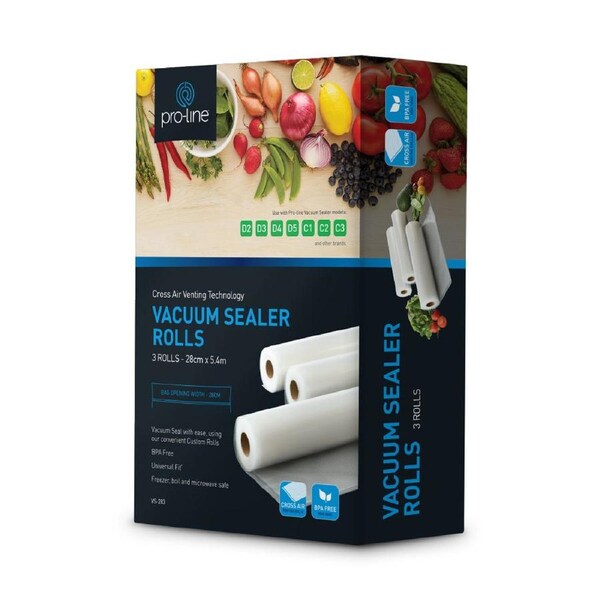 Pro-Line 9 x 28cm x 5.4m Premium Vacuum Sealing Rolls