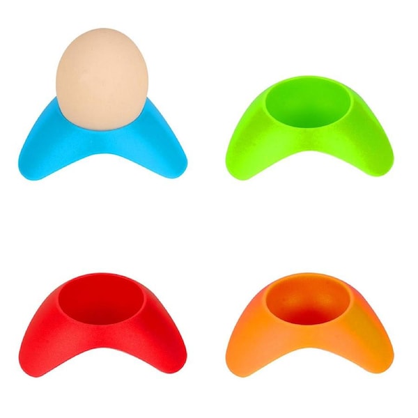 4 Pcs Silicone Egg Tray Egg Seat Holder Stand Storage Rack Eggs Cup Holder