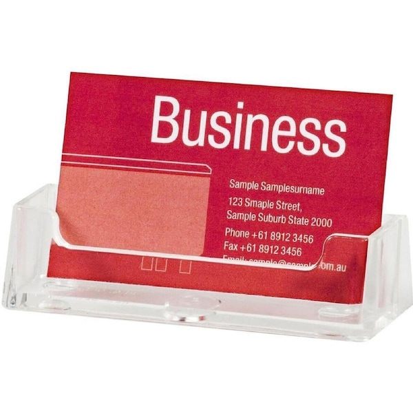 Esselte Landscape Business Card Holder (Clear)