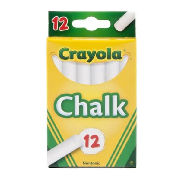 Crayola Non-toxic Chalk 12pk (White)