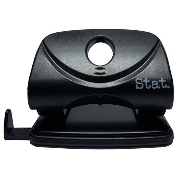 Stat 2 Hole Plastic Puncher Medium 20 Sheets(Black)