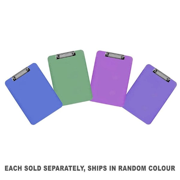 Marbig Plastic Clipboard A4 (Random Colour)