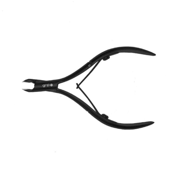 Caronlab Grip Cuticle Nipper B7 (Matte Black, 1/4 Jaw) Nail Cutter Manicure