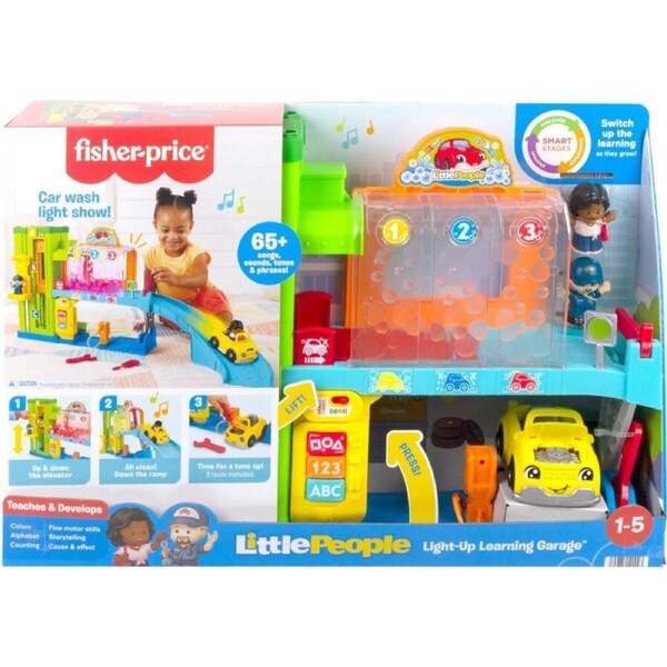 Fisher-Price Little People Light-Up Learning Garage Playset
