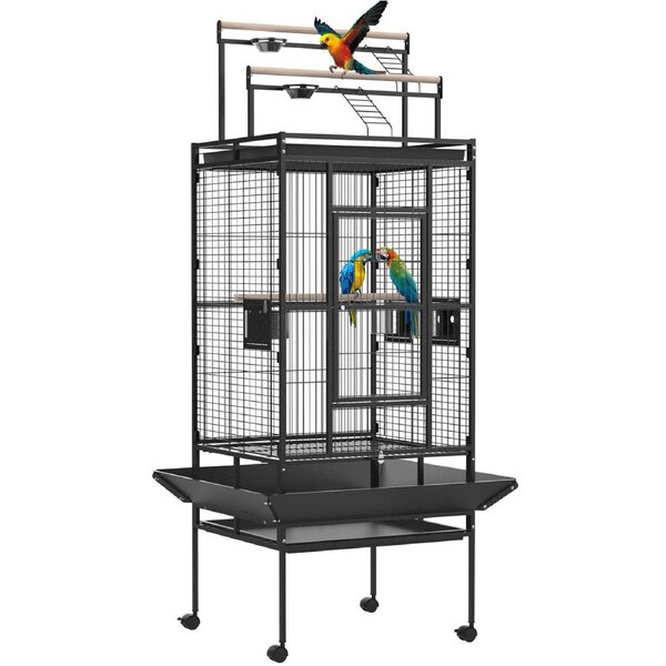 Advwin 176cm Large Bird Cage Pet Cages Parrot Aviary Stand-Alone Budgie 2 TopPlay Area