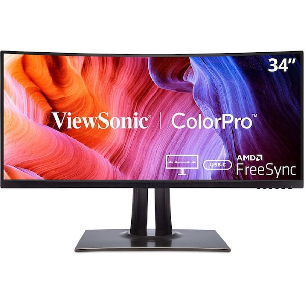 ViewSonic ColorPro VP3481a 34" 100Hz Curved Monitor with USB-C Dock