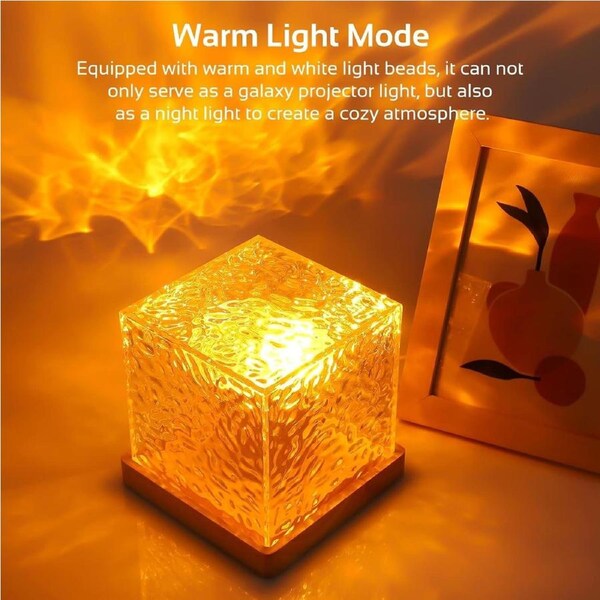 Northern Lights Lamp Ocean Wave Galaxy Projector Lamp 16 Colors Gradual Rotating
