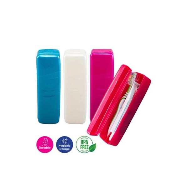 Swosh 4PK Toothbrush/Toothpaste Protective Case Holiday Travels 19.5 x 5.5cm