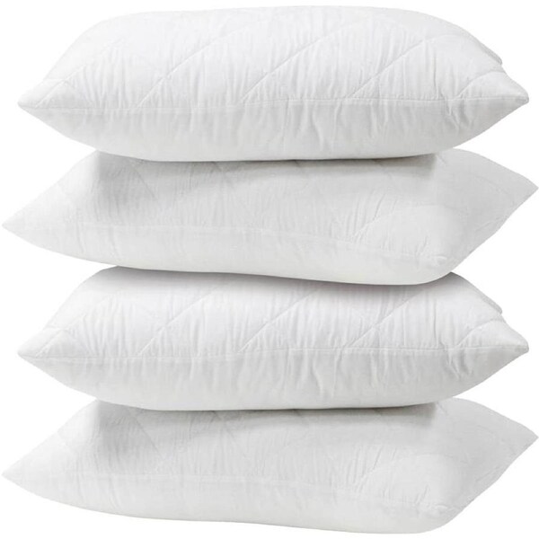 PVC Pillow Protector 52.5cm x 75cm each 2pk White Pillow Covers Zip Closure