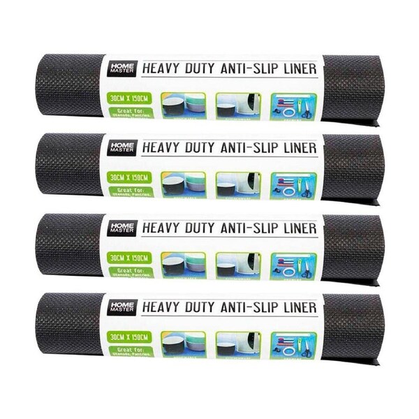 Home Master 4PK Anti Slip Liner Non slip Mat Kitchen Underlay Liner 150x30cm