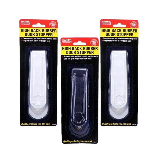 Handy Hardware® Rubber Safety Door Stopper Heavy Duty Works On All Floor Types L