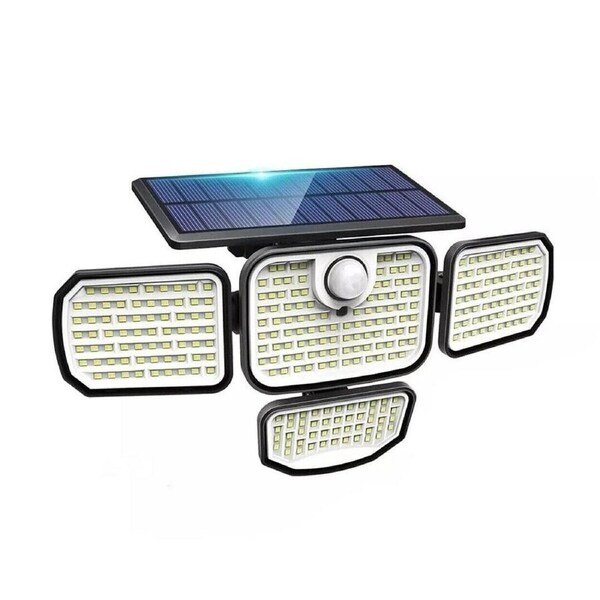 Litogo Solar Powered Flood Lights 286 LED sensor 360 Adjust for Garden Garage