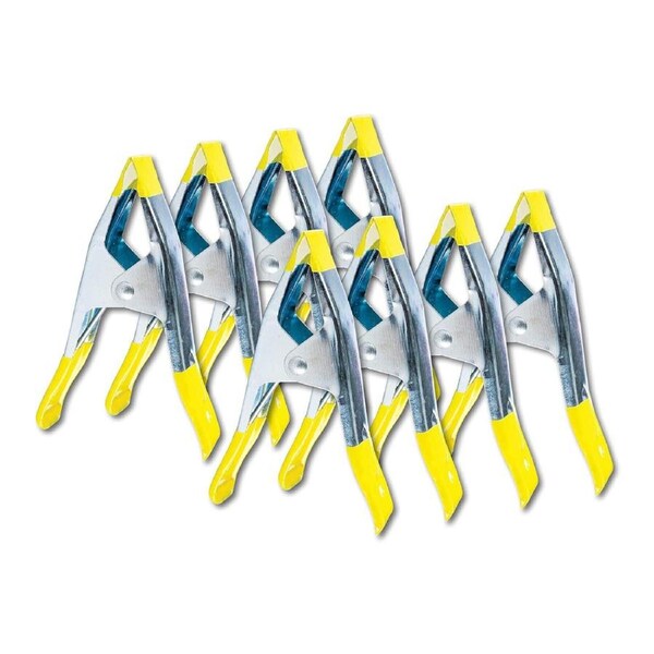 Handy Hardware 4PK Clamp Metal Spring 100mm Metal Jaws With Rubber Sleeve