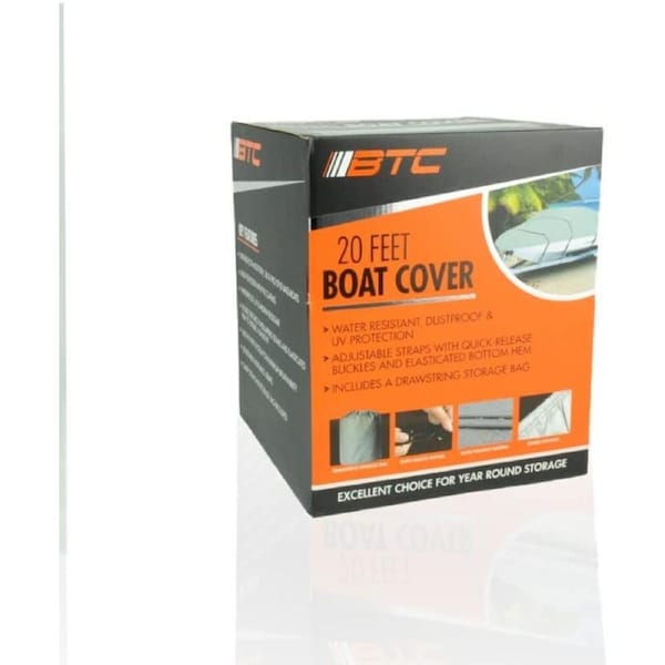 Btc Form Fit Boat Cover 20Ft With Drawstring Storage Bag