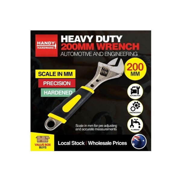 Handy Hardware 106486 Wrench Adjustable Premium 200mm