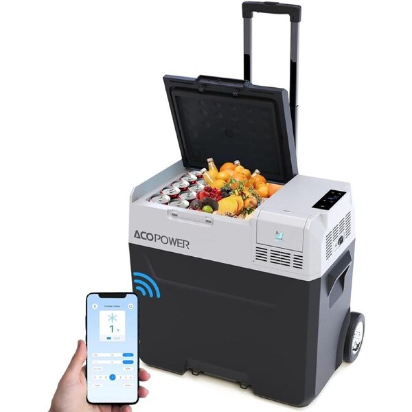 ACOPOWER LiONCooler Pro Battery Cooler, 50 Liters 12V Car Freezer with APP Control, -15°C-20°C Portable Cooler Refrigerator