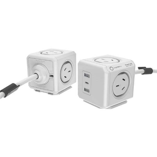 ALLOCACOC POWERCUBE Extended USB White- 2A+1C PD 20W 1.5m Cable