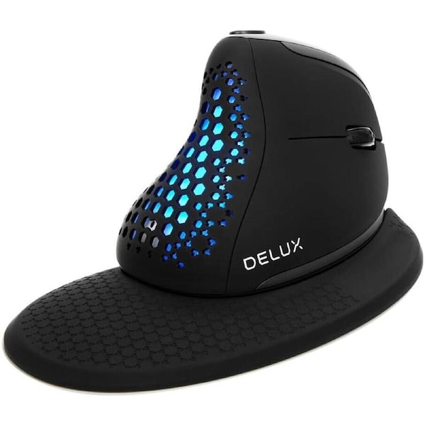 Delux M618XSD Seeker Ergonomic Vertical Mouse with OLED Screen 7200DPI wireless