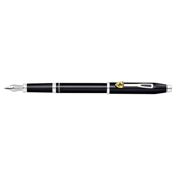 Cross Ferrari Century II Fountain Pen Writing Medium Nib Glossy Black Lacquer