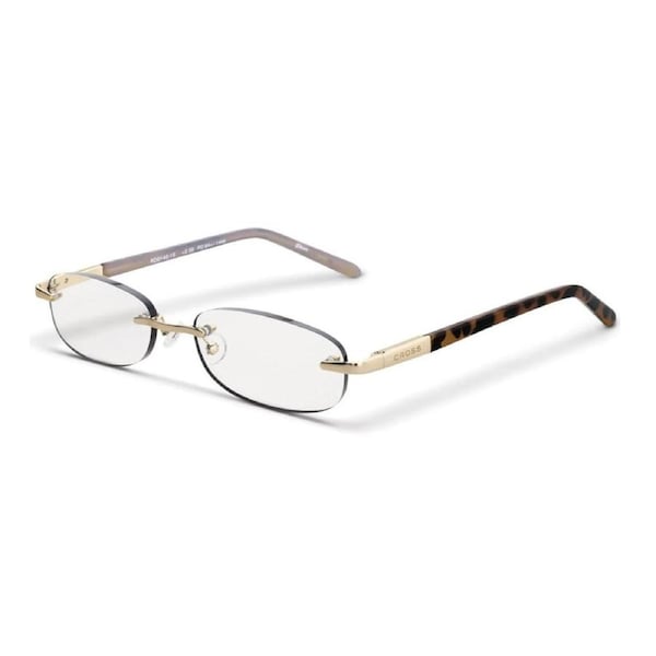 Cross Georgina Women Reader Eye Glasses Rimless Reading Eyewear +3:00 Brown/BLK