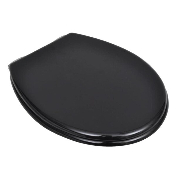 Toilet Seat Soft Close Cover Bathroom Lid Cover Bowl Simple Design Black