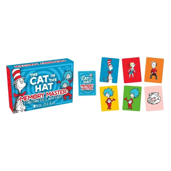 Aquarius The Cat in the Hat Memory Master Card Game Kids/Family Fun Play 6y+