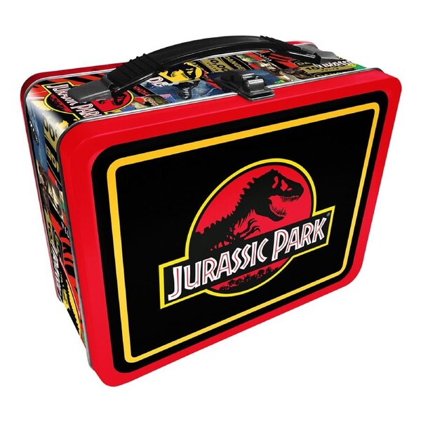 Aquarius Jurassic Park Tin Fun Box Storage Container w/ Carry Handle Rectangle