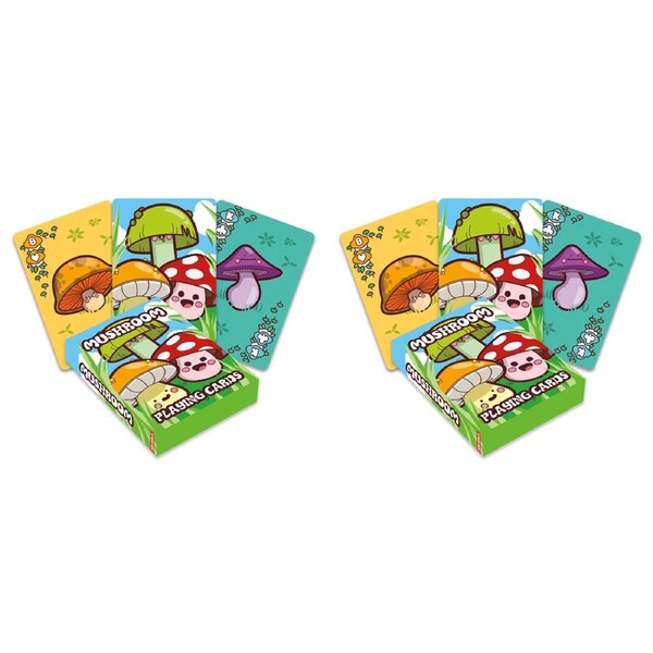 108pc Aquarius Mushroom Playing Cards Poker Deck Family Fun Play Game Set 14y+