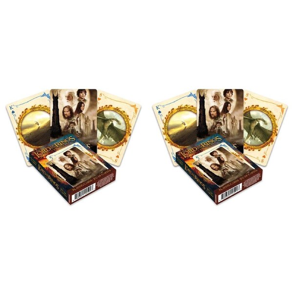 108pc Aquarius Lord of the Rings Two Towers Playing Cards Poker Deck Set 14y+