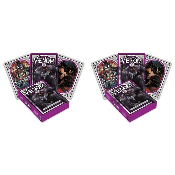 108pc Aquarius Marvel Venom Playing Cards Poker Family Gaming Play Deck Set 14y+