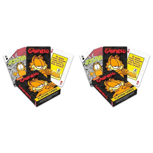 108pc Aquarius Garfield Playing Cards Poker Family Party Play Game Deck Set 3y+