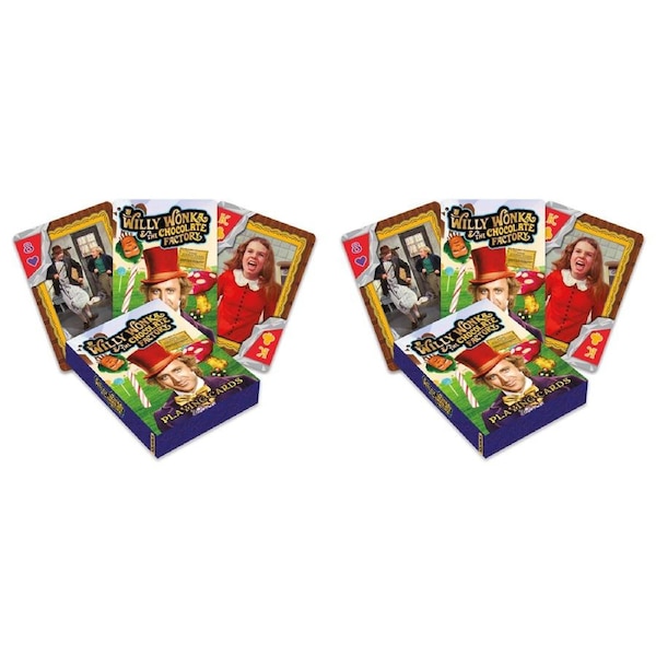 108pc Aquarius Willy Wonka Playing Cards Family Party Game Play Poker Deck 4y+