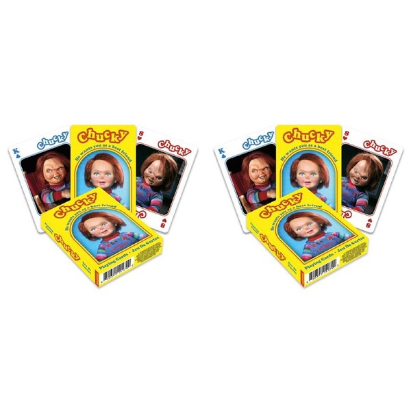 108pc Aquarius Chucky Playing Cards Poker Family Gaming Fun Play Deck Set 14y+